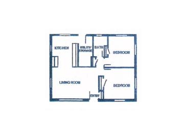 Two Bedroom/1 Bath