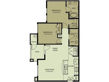2 Bedroom/2 Bath