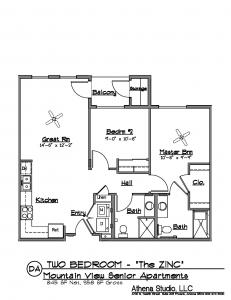 Two Bedroom/2 Bath 1