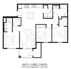 3 Bedroom 2 Bathroom 1